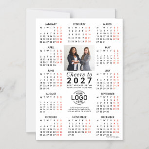 Logo Photo Info Carte Magnétique Calendrier 2027 B