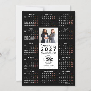 Logo Photo Info Carte Magnétique Calendrier 2027 N