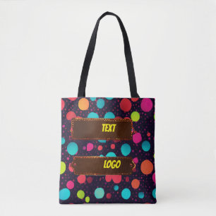 Logo Polka Dot texte conception Sac fourre-tout d'