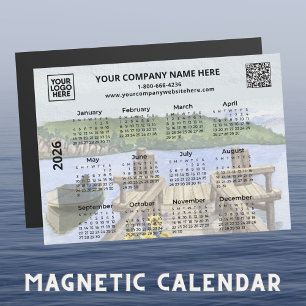 Logo professionnel 2026 QR Dock Water Calendar Mag
