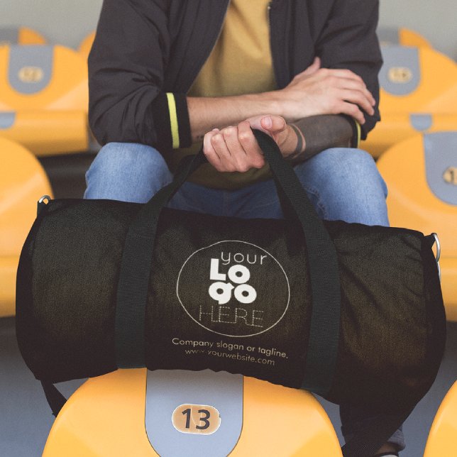 Logo Professionnel Blanc Personnalisé Sur Sac Duff (Créateur téléchargé)