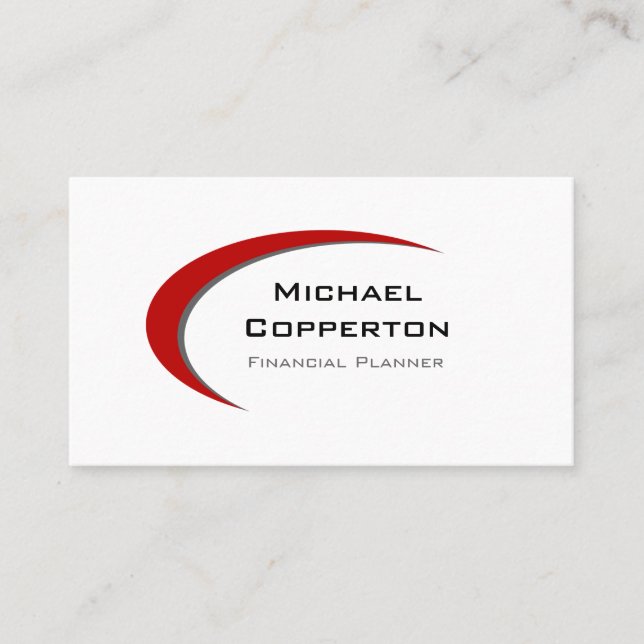 Logo professionnel Carte de visite Red Curve Plati (Devant)