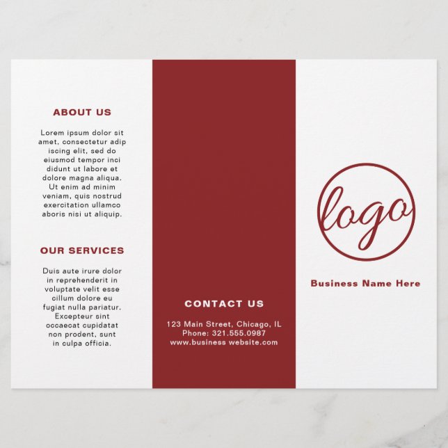 Logo Professionnel Simple Bourgogne Tripli Brochur (Devant)