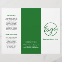 Logo professionnel Simple Green Trifold Brochure