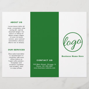 Logo professionnel Simple Green Trifold Brochure