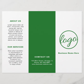 Logo professionnel Simple Green Trifold Brochure