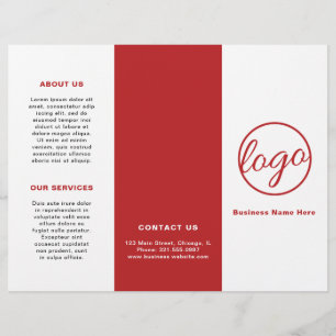 Logo professionnel Simple Red Trifold Brochure