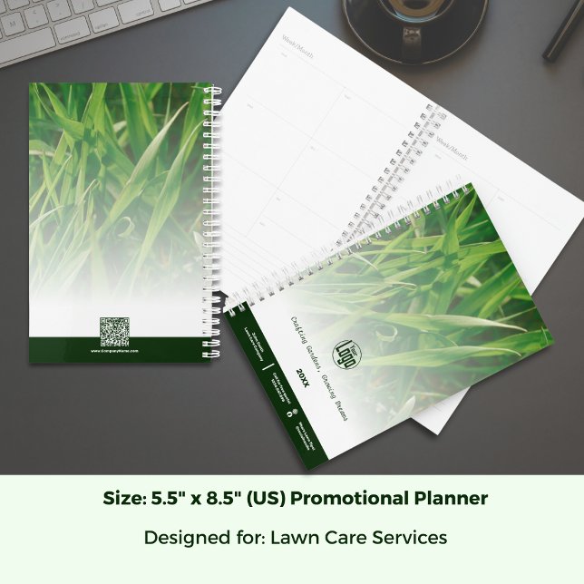 Logo promotionnel Photo Lawn Care (Photo Lawn Care Promotional Logo Planner; Size 5.5 x 8.5 Inch)