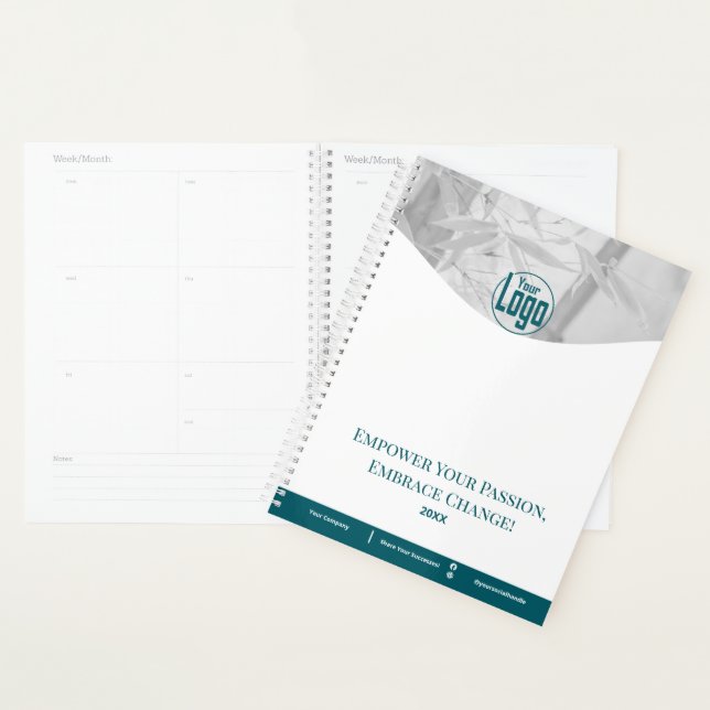 Logo promotionnel Turquoise White Life Coach Compa (Devant avec enveloppe)