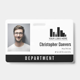 Logo propre Badges de bureau Employé Pronoms perso