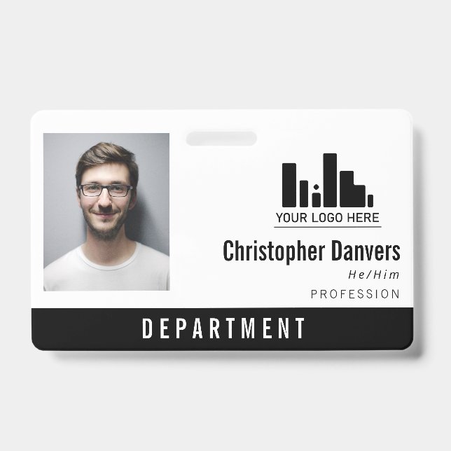 Logo propre Badges de bureau Employé Pronoms perso (Avant)