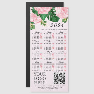 Logo QR Code Allemand 2024 Calendrier Rose Floral
