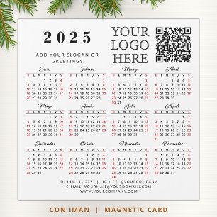 Logo QR Code Espagnol 2025 Business Calendar Magne
