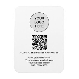 Logo QR Code Magnet blanc moderne