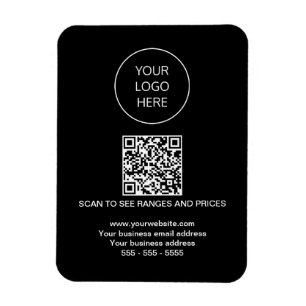 Logo QR Code Magnet noir moderne