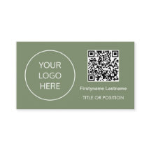 Logo QR Code Sage Carte de visite vert