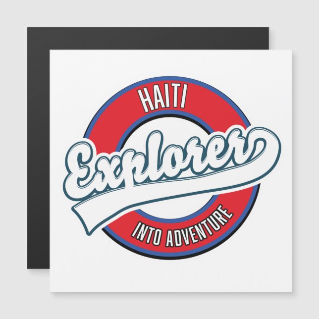 logo rétro d'aventure d'explorateur Haïti (Devant / Derrière)