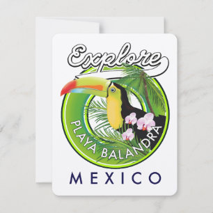 Logo rétro Playa Balandra Mexique
