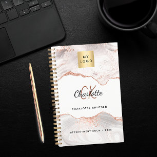 Logo rose or agate monogramme entreprise 2025