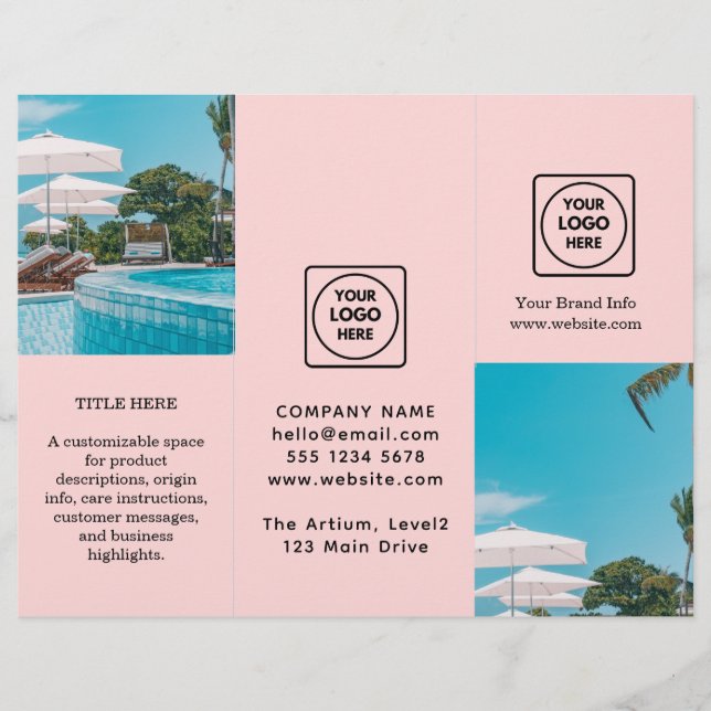 Logo rose pâle | Marque professionnelle personnali (Devant)