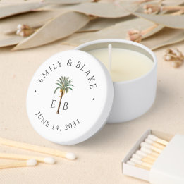 Logo Royal Palm Classique Monogramme Mariage Tropi