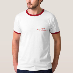 Logo Schiena de rosso de bordo de T-shirt