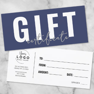 Logo Script moderne Blue Business Certificat cadea