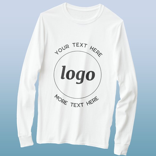 Logo Simple Avec T-shirt Entreprise Texte (Logo with custom text business promotional or uniform T-shirt)