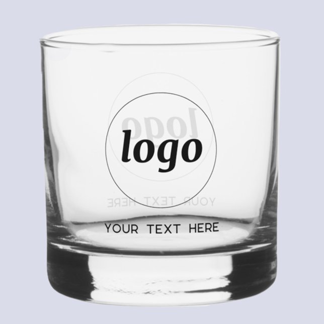 Logo simple avec verre commercial promotionnel tex (Simple logo with custom text business branding promotional drinkware glass)