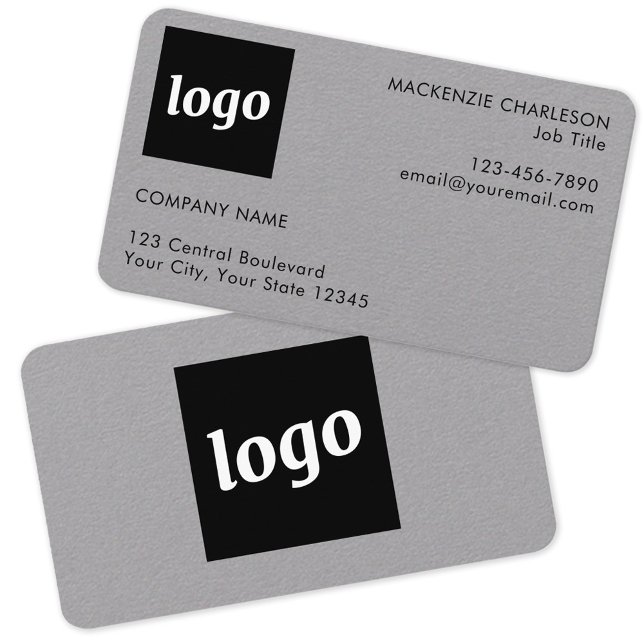 Logo simple et Carte de visite de texte (Logo and custom text business card)