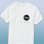 Logo simple et T-shirt Entreprise textuel<br><div class="desc">Logo simple et t-shirt d'affaires texte personnalisé. Remplacez le logo et le texte par le vôtre pour customiser. Portez-les vous-même,  donnez-les à vos employés et collègues,  vendez-les à vos clients ou à vos clients ou donnez-les comme matériel promotionnel pour inspirer la fidélité de vos clients.</div>