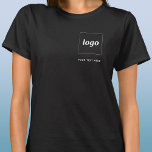 Logo simple et T-shirt Entreprise textuel<br><div class="desc">Logo simple et t-shirt d'affaires texte personnalisé. Remplacez le logo et le texte par le vôtre pour customiser. Portez-les vous-même,  donnez-les à vos employés et collègues,  vendez-les à vos clients ou à vos clients ou donnez-les comme matériel promotionnel pour inspirer la fidélité de vos clients.</div>
