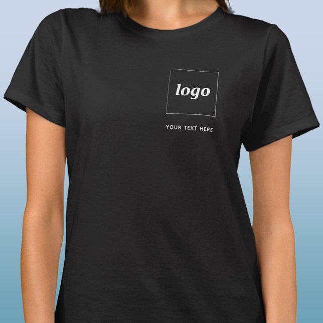 Logo simple et T-shirt Entreprise textuel (Simple logo with custom text business branding promotional t-shirt)