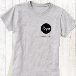 Logo simple et T-shirt Entreprise textuel<br><div class="desc">Logo simple et t-shirt d'affaires texte personnalisé. Remplacez le logo et le texte par le vôtre pour customiser. Portez-les vous-même,  donnez-les à vos employés et collègues,  vendez-les à vos clients ou à vos clients ou donnez-les comme matériel promotionnel pour inspirer la fidélité de vos clients.</div>