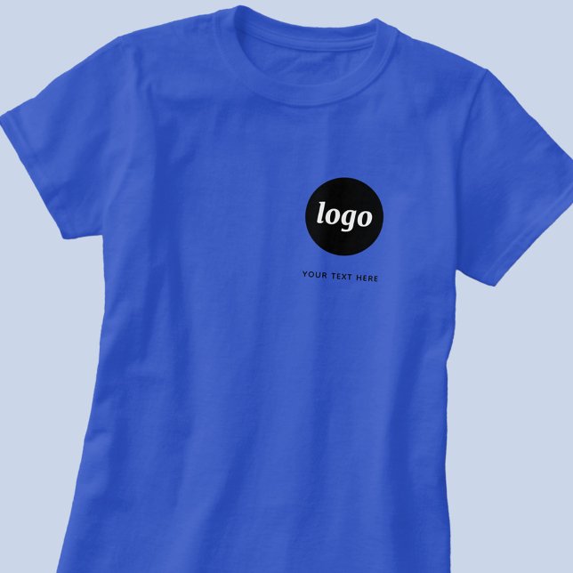 Logo simple et T-shirt Entreprise textuel (Logo with custom text business branding promotional t-shirt)