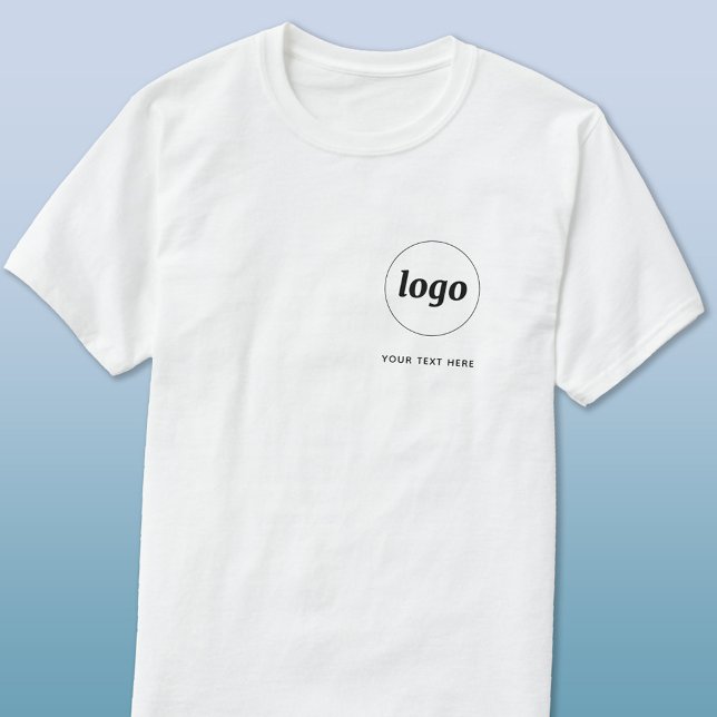 Logo simple et T-shirt Entreprise textuel (Simple logo with custom text business branding promotional t-shirt)