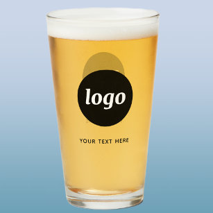 Logo simple et texte de la bière commerciale verre