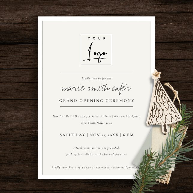 Logo simple minimal Business Grand Invitation d'ou (Créateur téléchargé)