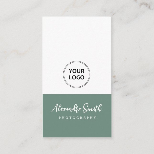 logo simple moderne carte de visite photographe (Devant)