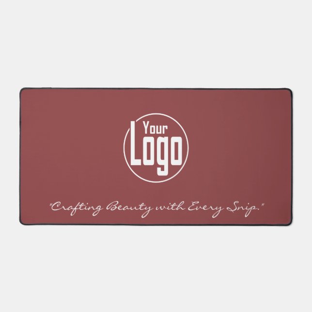Logo simple Slogan coiffeuse Smoky Topaz & White (Recto)