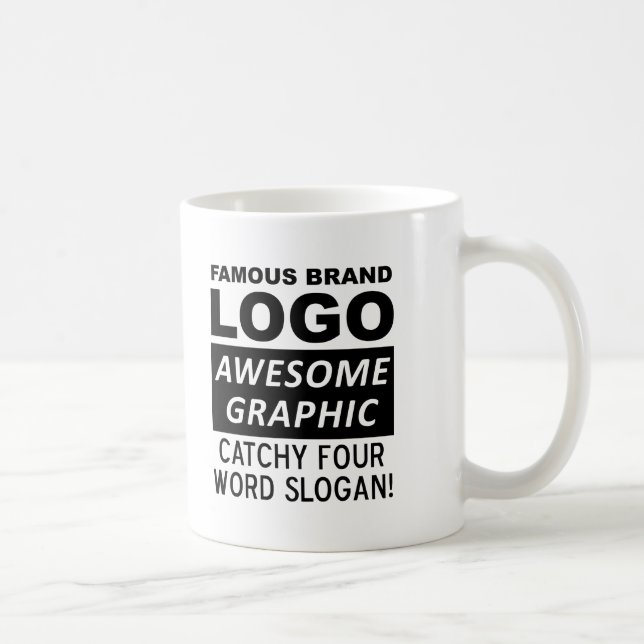 Logo Slogan Funny Mug (Droite)