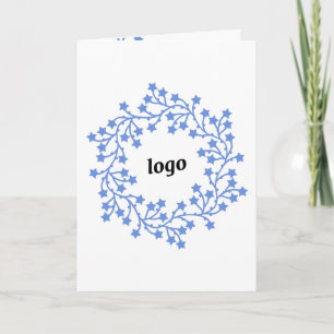 Logo Star Wreath Carte de vacances professionnelle