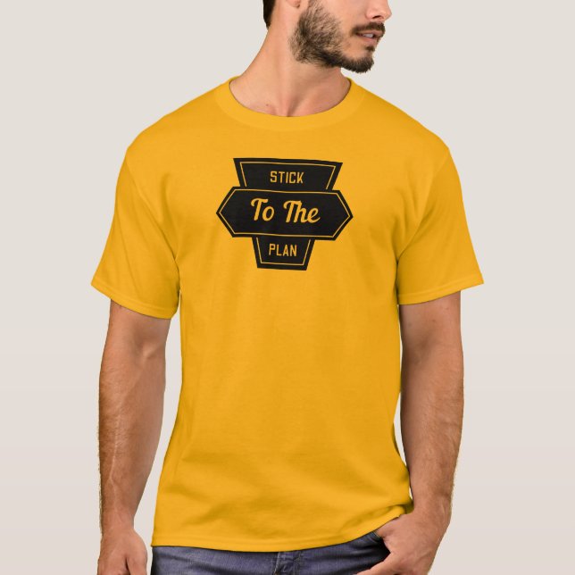 Logo Stick to the plan sur t-shirt (Devant)