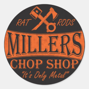 Logo Sticker en orange et noir