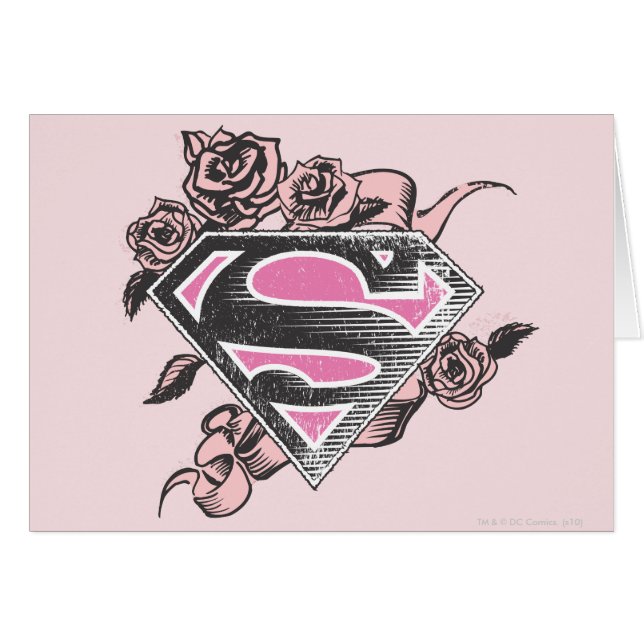 Logo Supergirl avec Rose (Devant horizontal)