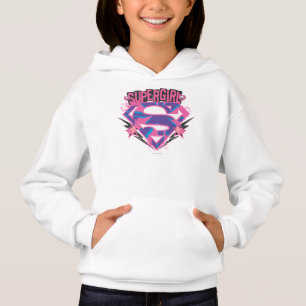 Logo Supergirl rose et violet Grunge