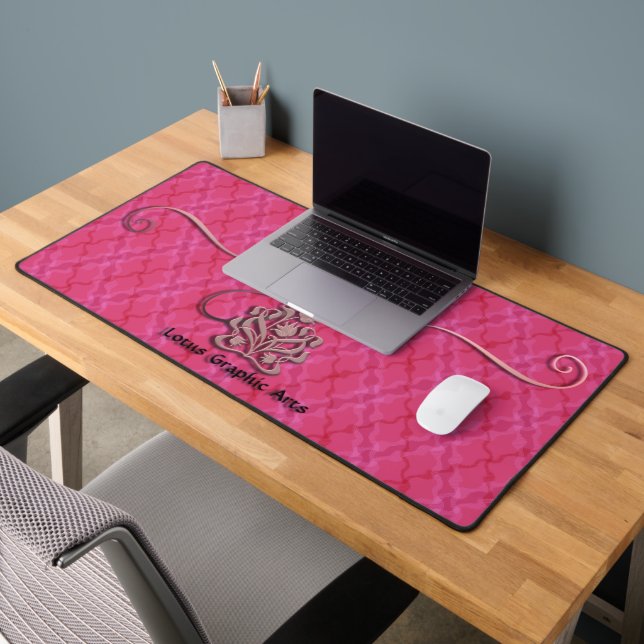 Logo Tartan-LGA rose Hibiscus Wavy en Sangrie (Bureau 2)