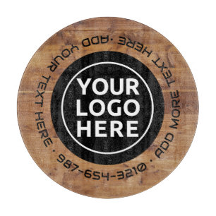LOGO & TEXTE Planche à découper en verre personn