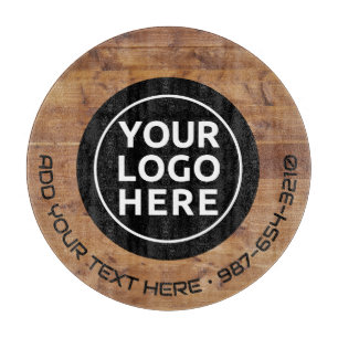 LOGO & TEXTE Planche à découper en verre personn