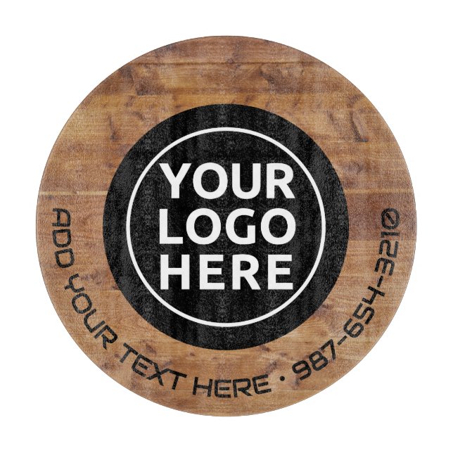 LOGO & TEXTE | Planche à découper en verre personn (Devant)